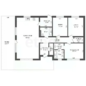 Продается 1-этажный дом, 113 м²