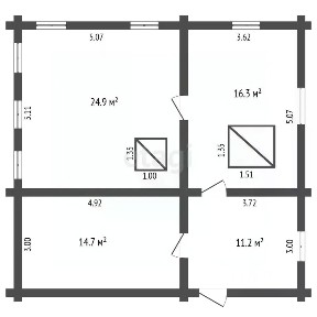 Продается 1-этажный дом, 33 м²