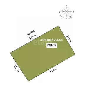 Продается участок, 19,8 сот.