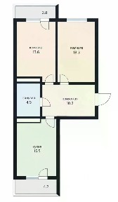 Продается 2-комн. квартира, 62,3 м²