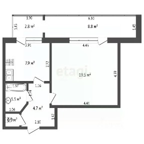 Продается 1-комн. квартира, 48 м²