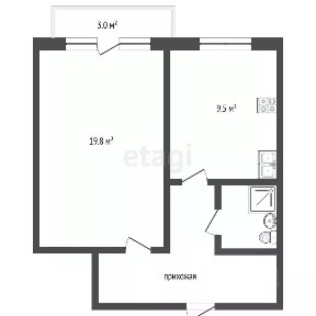 Продается 1-комн. квартира, 37,2 м²