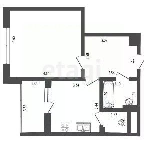 Продается 1-комн. квартира, 47,6 м²