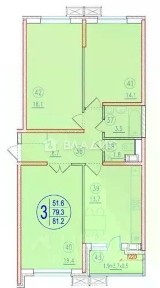 Продается 3-комн. квартира, 81,2 м²