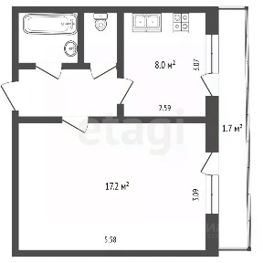 Продается 1-комн. квартира, 33 м²