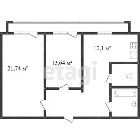 Продается 2-комн. квартира, 61 м²