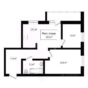 Продается 3-комн. квартира, 63 м²