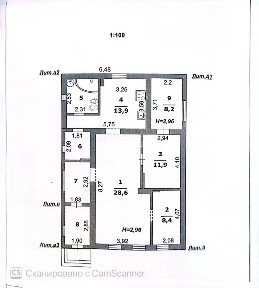 Продается 1-этажный дом, 91,2 м²