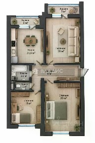 Продается 3-комн. квартира, 69,2 м²