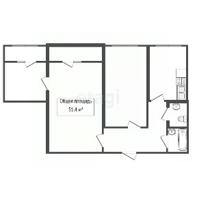 Продается 3-комн. квартира, 51,4 м²