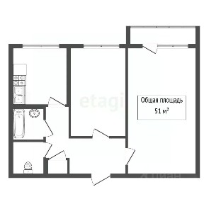 Продается 2-комн. квартира, 51 м²