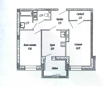 Продается 2-комн. квартира, 54,4 м²