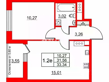 Продается 1-комн. квартира, 31,56 м²