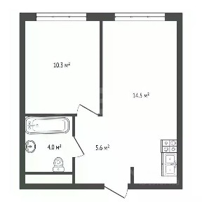 Продается 1-комн. квартира, 34,2 м²