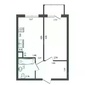 Продается 1-комн. квартира, 34,9 м²