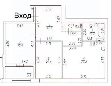 Сдается 3-комн. квартира, 80,3 м²