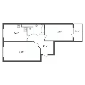 Продается 2-комн. квартира, 49,8 м²