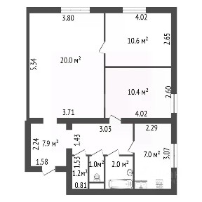 Продается 3-комн. квартира, 60,4 м²