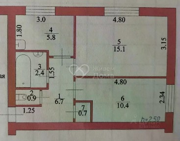Продается 2-комн. квартира, 42 м²