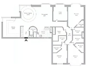 Сдается многокомнатная квартира, 220 м²