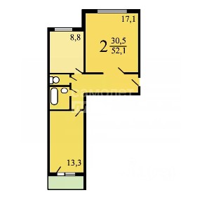 Сдается 2-комн. квартира, 52 м²
