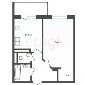 Продается 1-комн. квартира, 42,4 м²