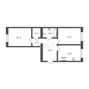 Продается 2-комн. квартира, 65,7 м²