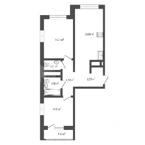 Продается 2-комн. квартира, 59,2 м²