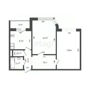 Продается 2-комн. квартира, 59,5 м²