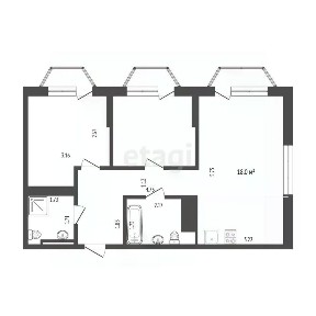 Продается 2-комн. квартира, 55,3 м²