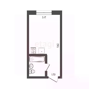 Продается 1-комн. квартира, 13,5 м²