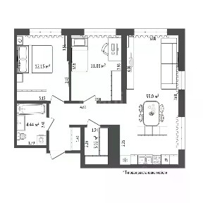 Продается 2-комн. квартира, 64,9 м²