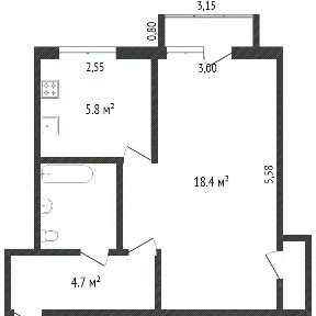 Продается 1-комн. квартира, 32,3 м²