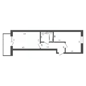 Продается 1-комн. квартира, 40,7 м²