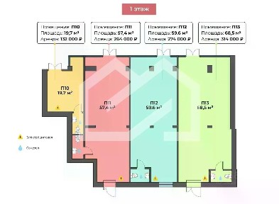 Сдается торговая площадь, 59,6 м²