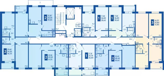 Продается 2-комн. квартира, 56,35 м²