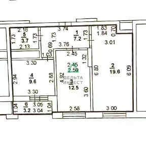 Продается 2-комн. квартира, 52,6 м²