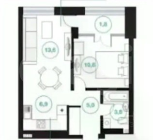 Продается 2-комн. квартира, 41,7 м²