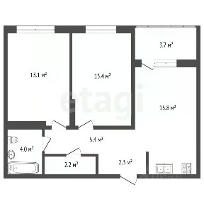 Продается 2-комн. квартира, 59,6 м²