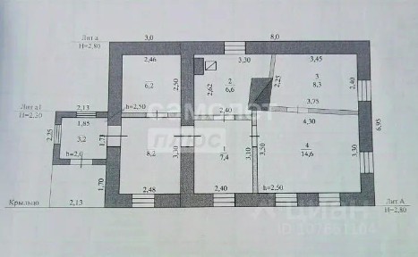 Продается 1-этажный дом, 36,9 м²