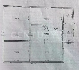 Продается 1-этажный дом, 121 м²