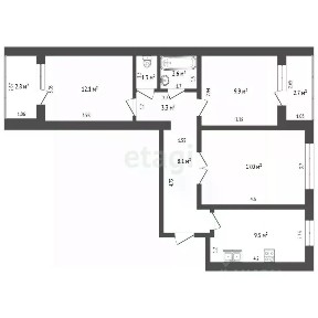 Продается 3-комн. квартира, 63,8 м²