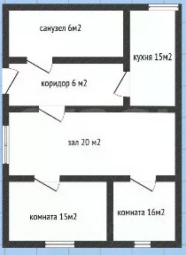 Продается 1-этажный дом, 70,2 м²