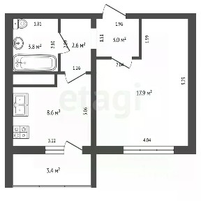 Продается 1-комн. квартира, 35,9 м²