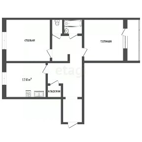 Продается 2-комн. квартира, 54,4 м²