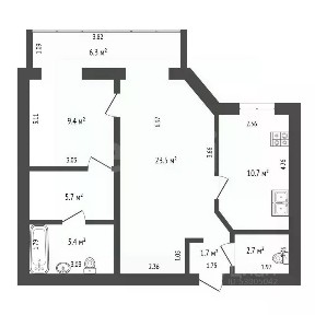 Сдается 3-комн. квартира, 59,5 м²