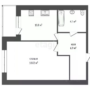Продается 1-комн. квартира, 39,5 м²