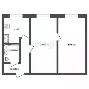 Продается 2-комн. квартира, 43,5 м²