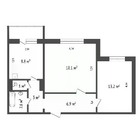 Продается 2-комн. квартира, 52,7 м²