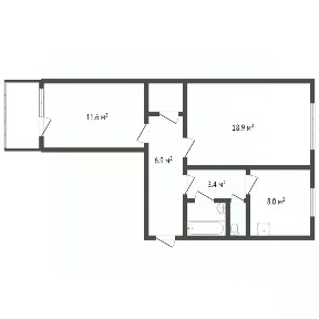 Продается 2-комн. квартира, 54 м²